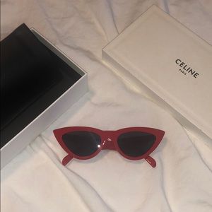 Celine Red Cat Eye Sunglasses